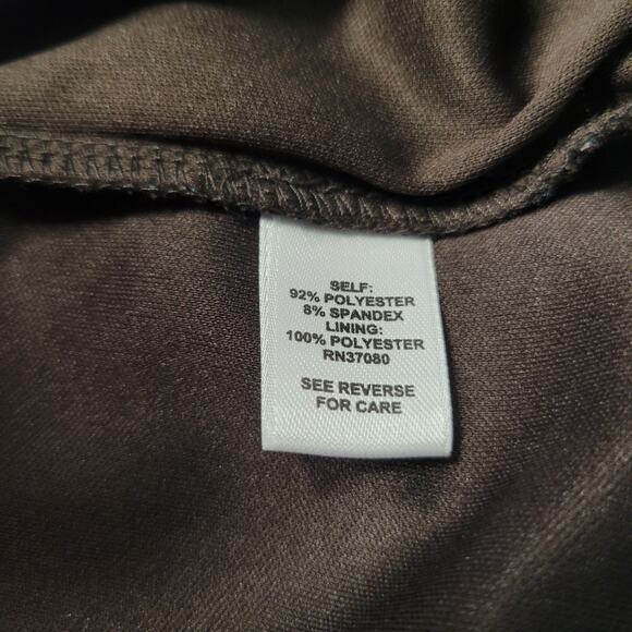 Cato Tank Top Blouse Womens Medium Blue Brown Lined Floral Ruffle Sleeveless - Picture 8 of 11